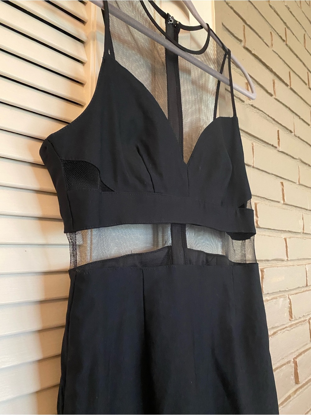 Tobi Black Dress with Mesh Insets - Picture 4 of 6